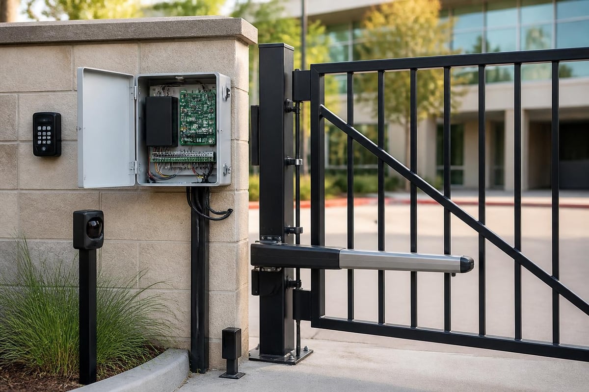 Security swing gate automation components