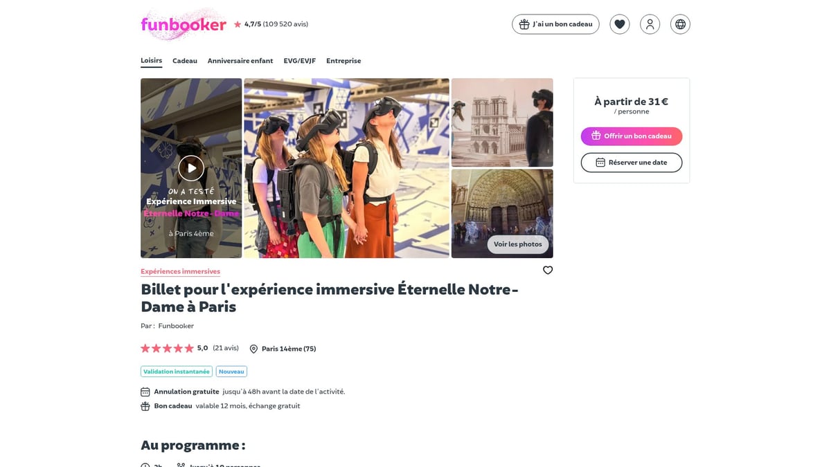 8 Idées Incontournables d’Activités Paris à Tester en 2026 - Expérience Immersive Éternelle Notre-Dame