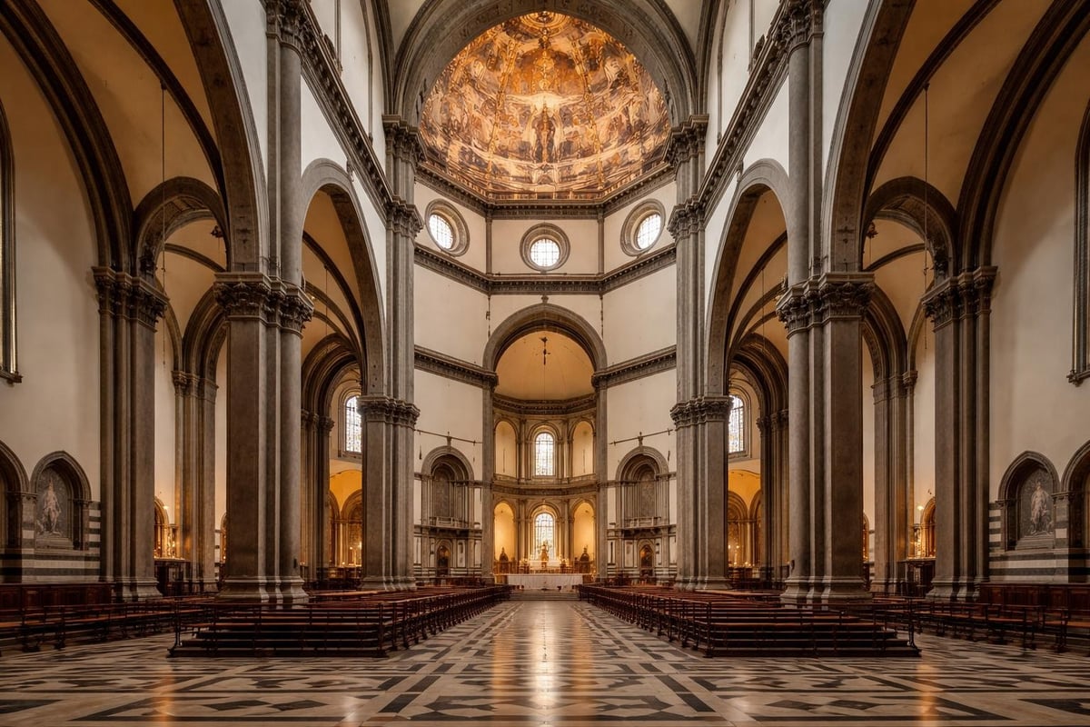 Architectural layout of Duomo interior