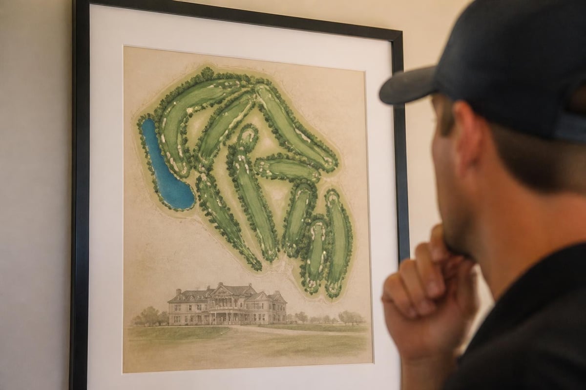 Golf course layout artwork