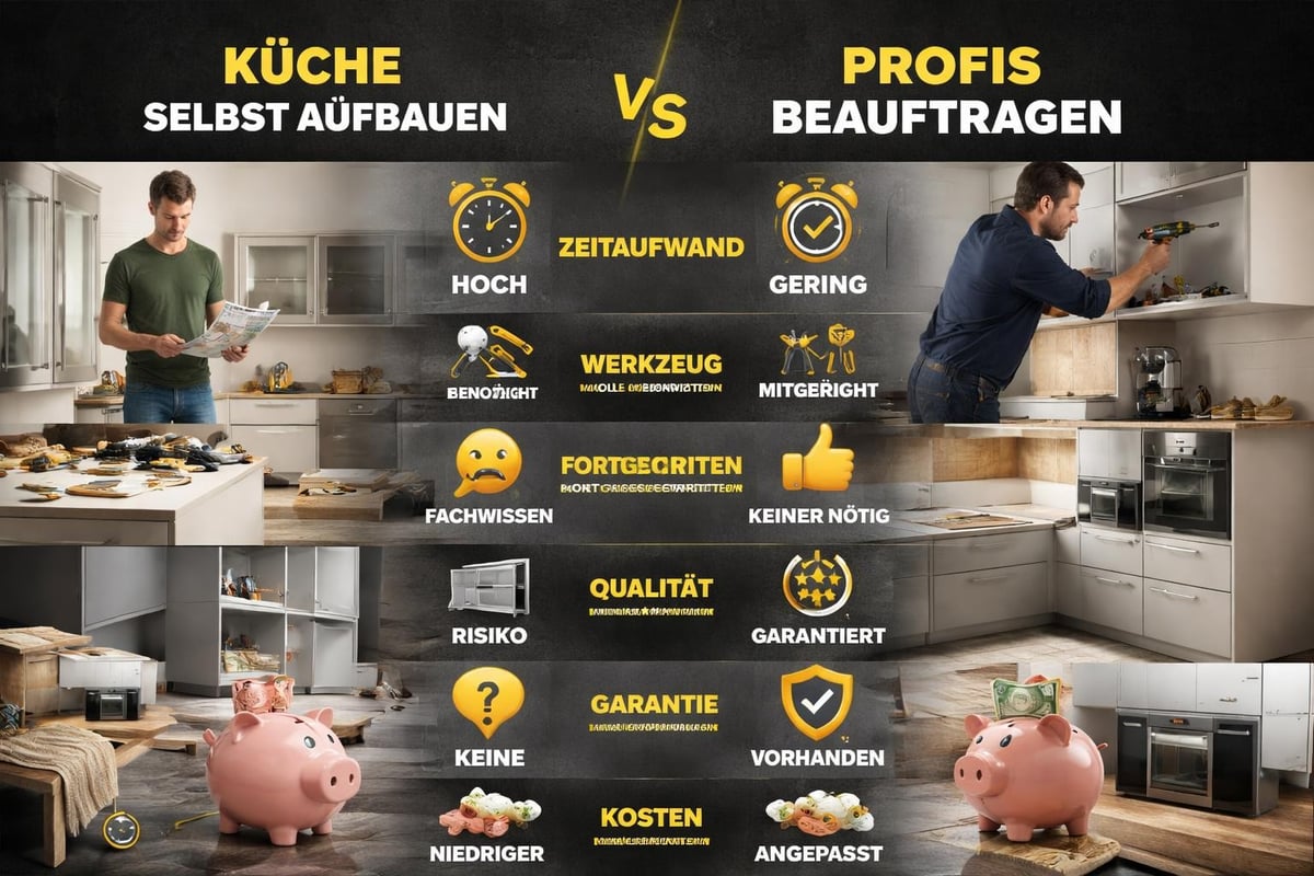 Küchenmontage Eigenleistung vs Profi