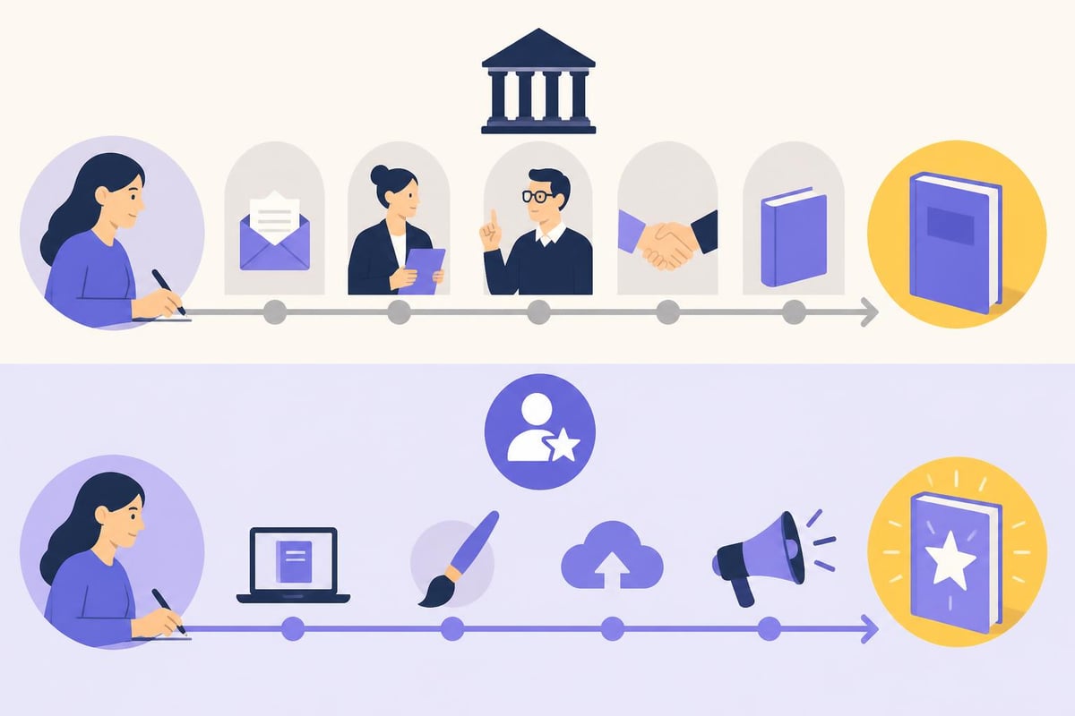 Traditional versus self-publishing paths