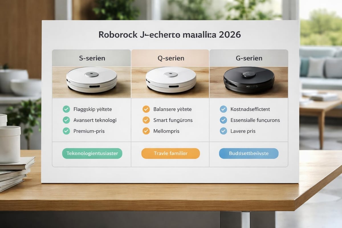 Roborock modellsammenligning