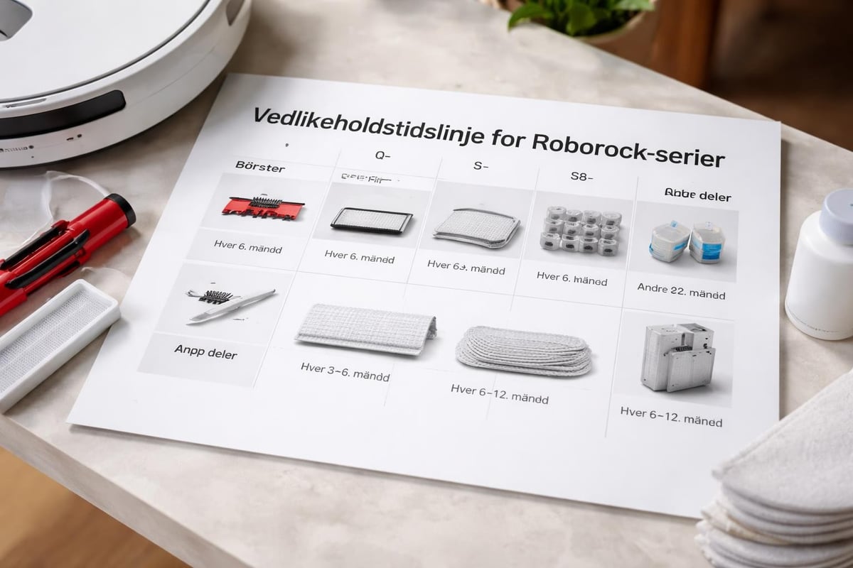 Vedlikeholdsplan for Roborock