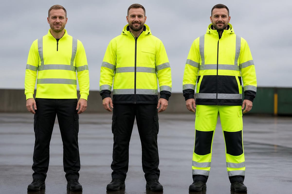 High-visibility workwear classifications