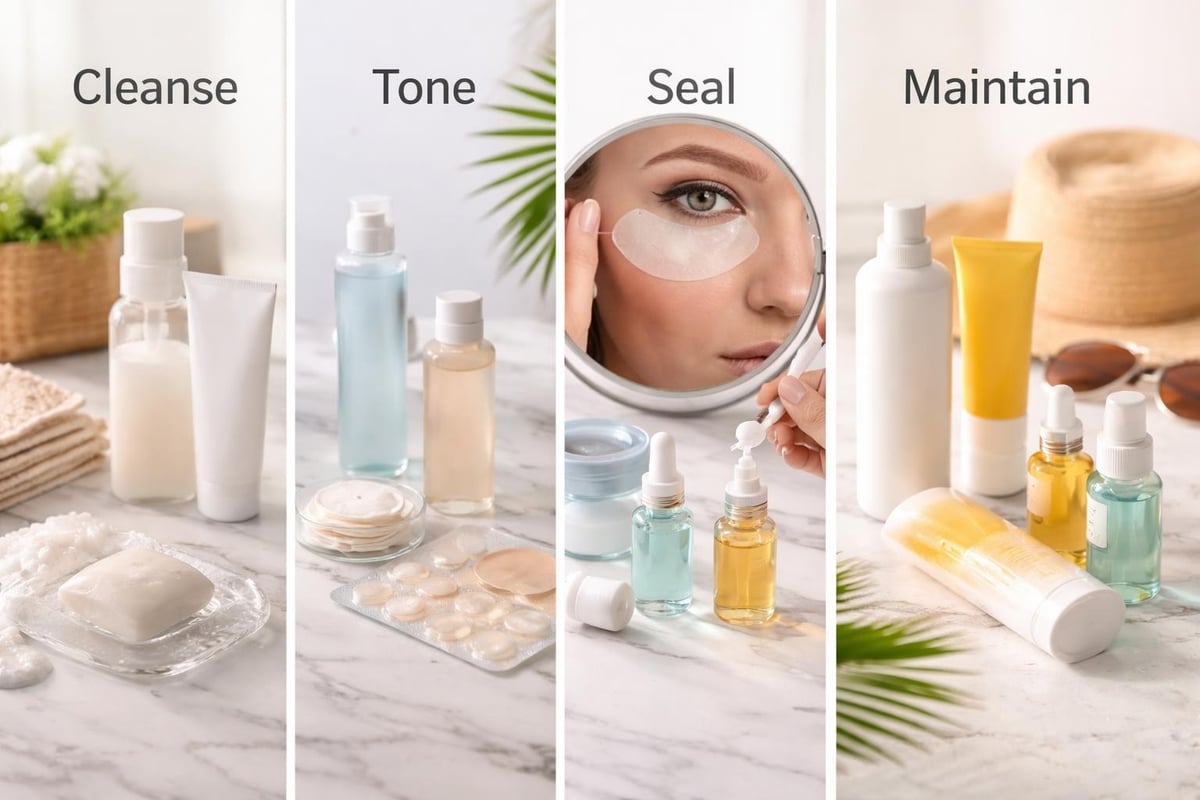 Layered skincare treatment system