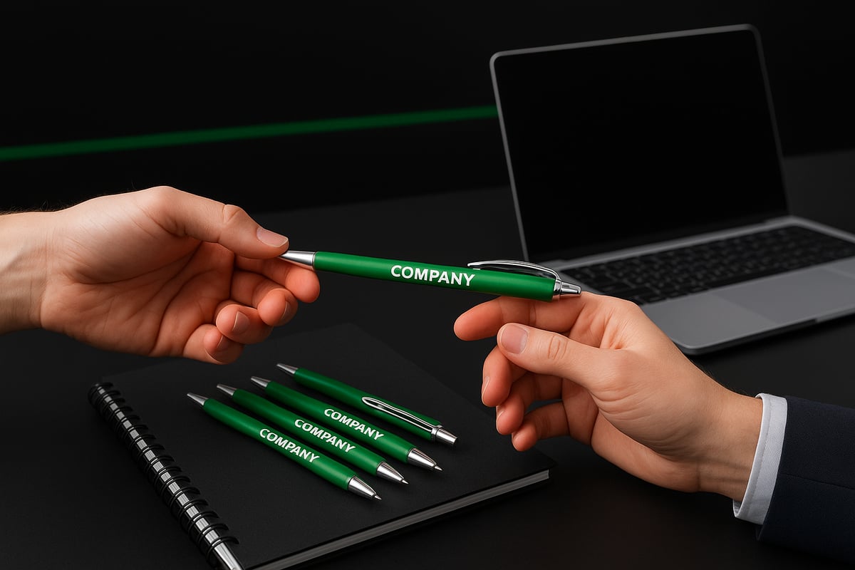 Kynät yrityksen logolla – brändäyksen merkitys ja vaikuttavuus