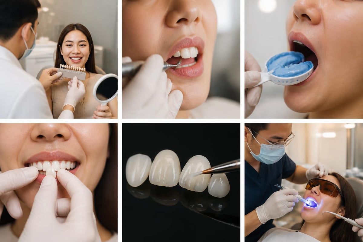 Porcelain veneer treatment process
