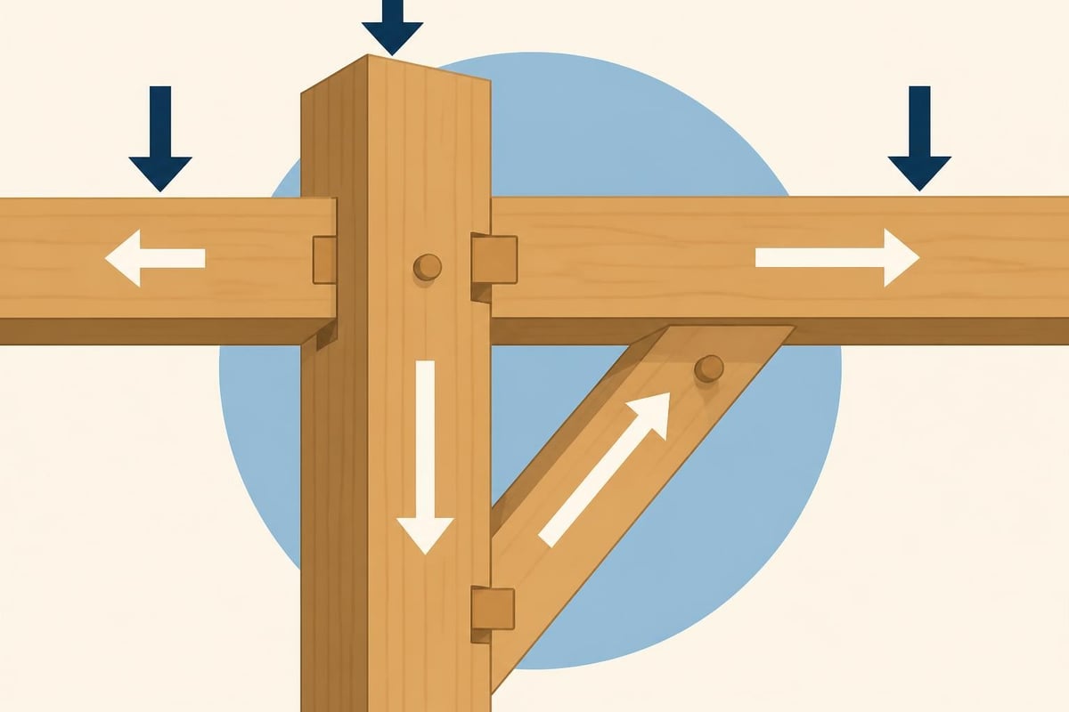 Oak frame joinery detail