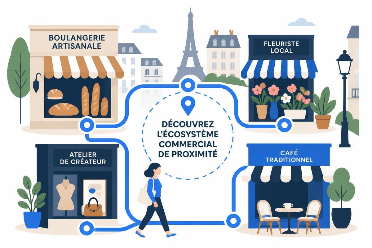 Parcours de visite à pied dans un quartier parisien
