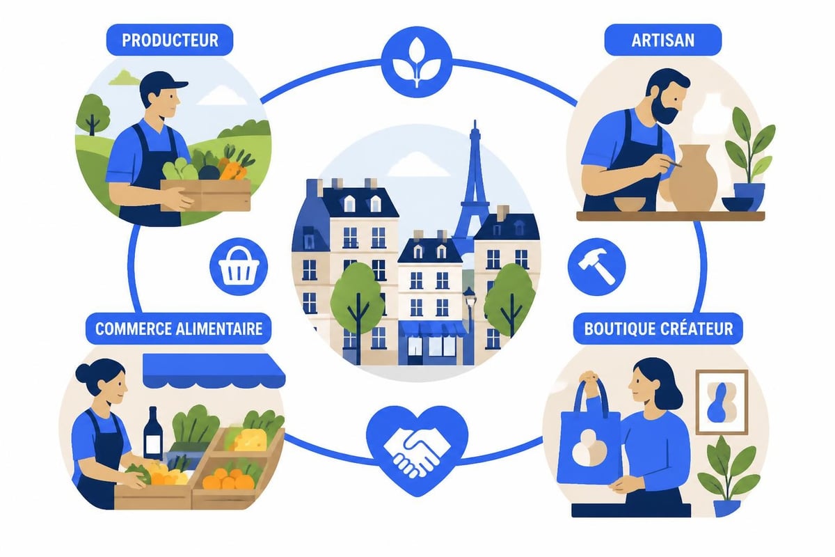 Réseau de commerces locaux connectés