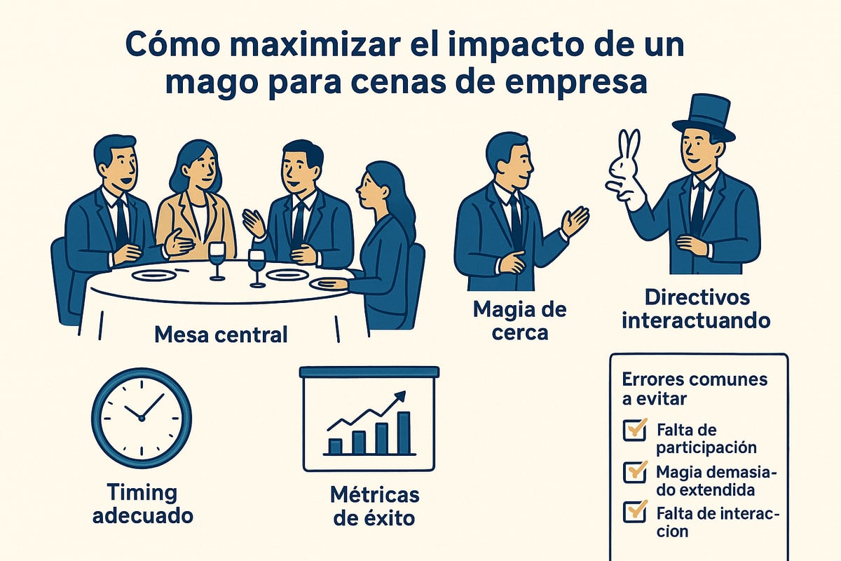Consejos Prácticos para Maximizar el Impacto del Mago en tu Cena de Empresa