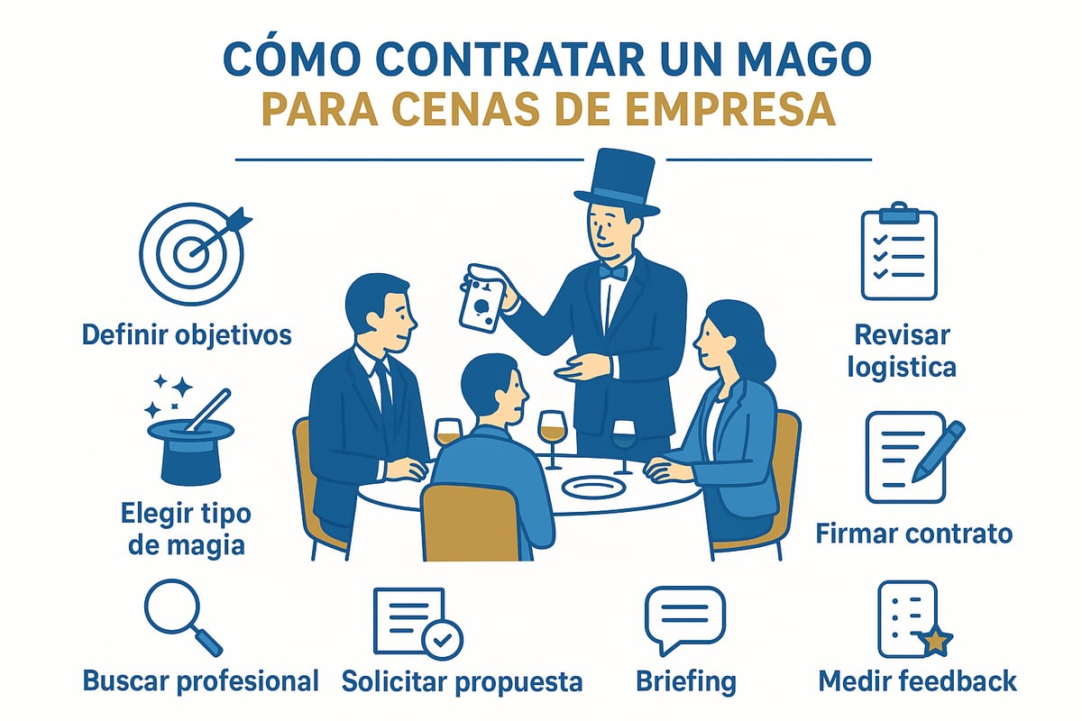 Pasos para Contratar un Mago para tu Cena de Empresa