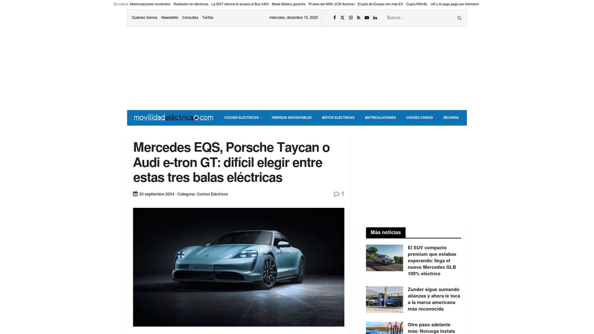 Top 8 Coches Eléctricos Con Más Autonomía en 2026 - Mercedes EQS 450+