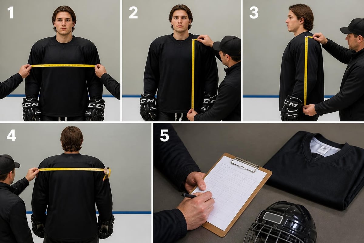 Jersey sizing measurement process