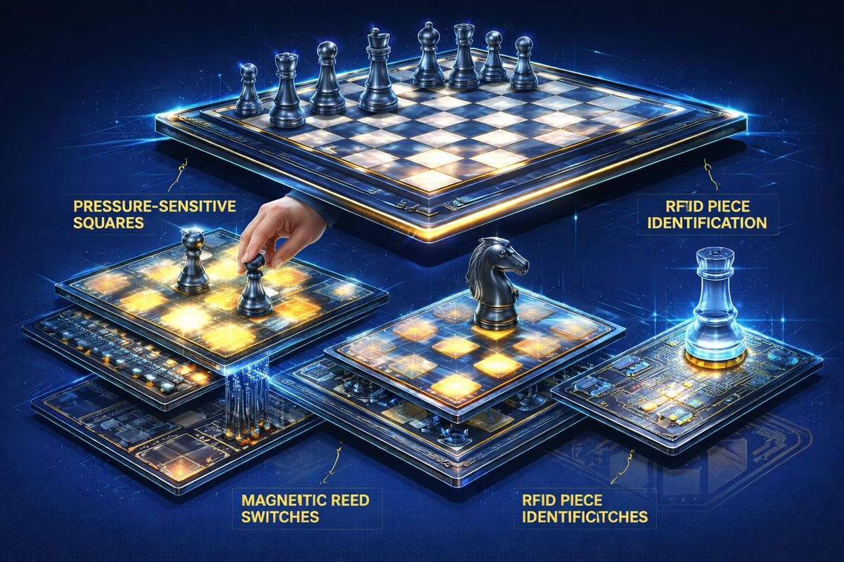 Electronic chess board components