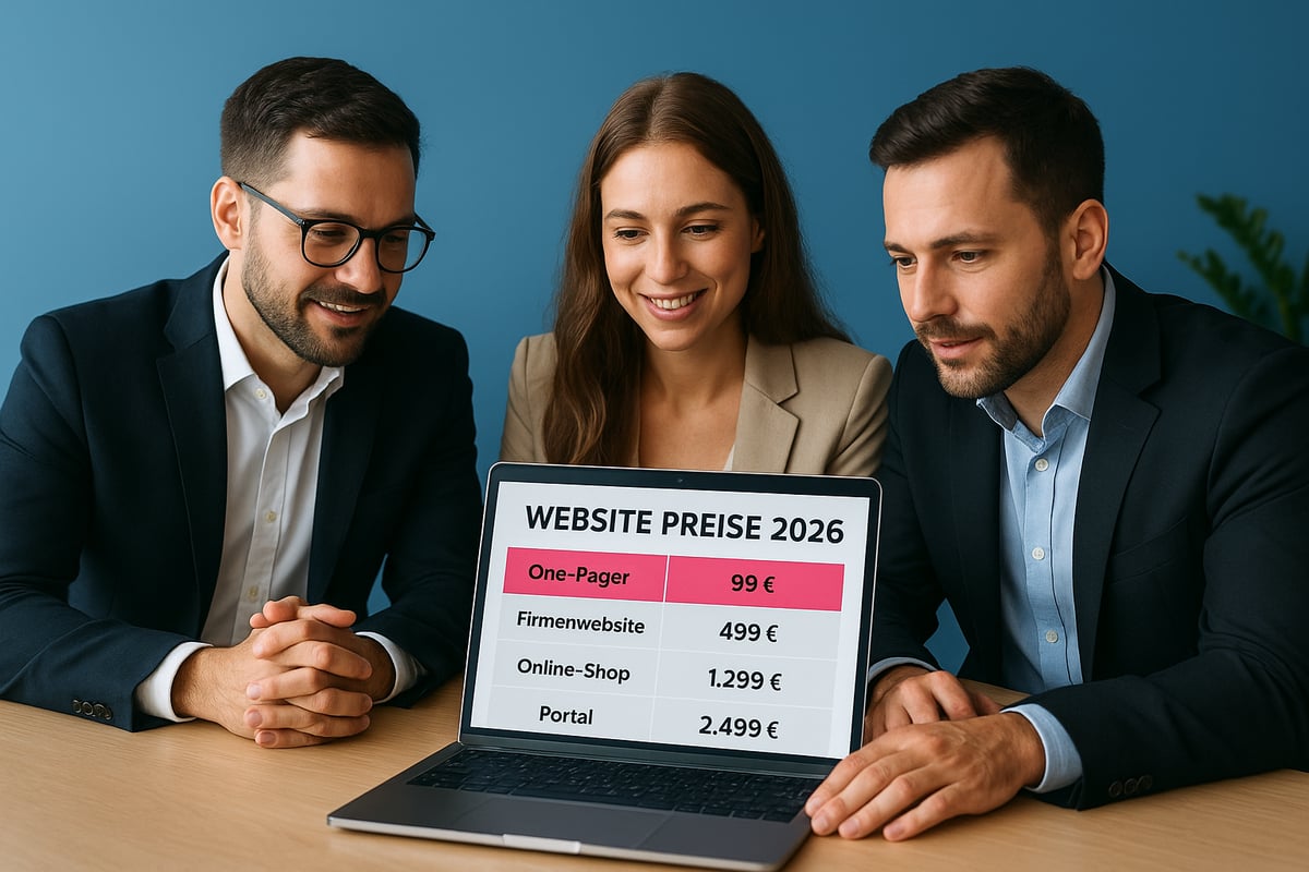 <span style="color:#3882DB;">Website Preise 2026: Aktuelle Marktübersicht & Preisbeispiele</span>