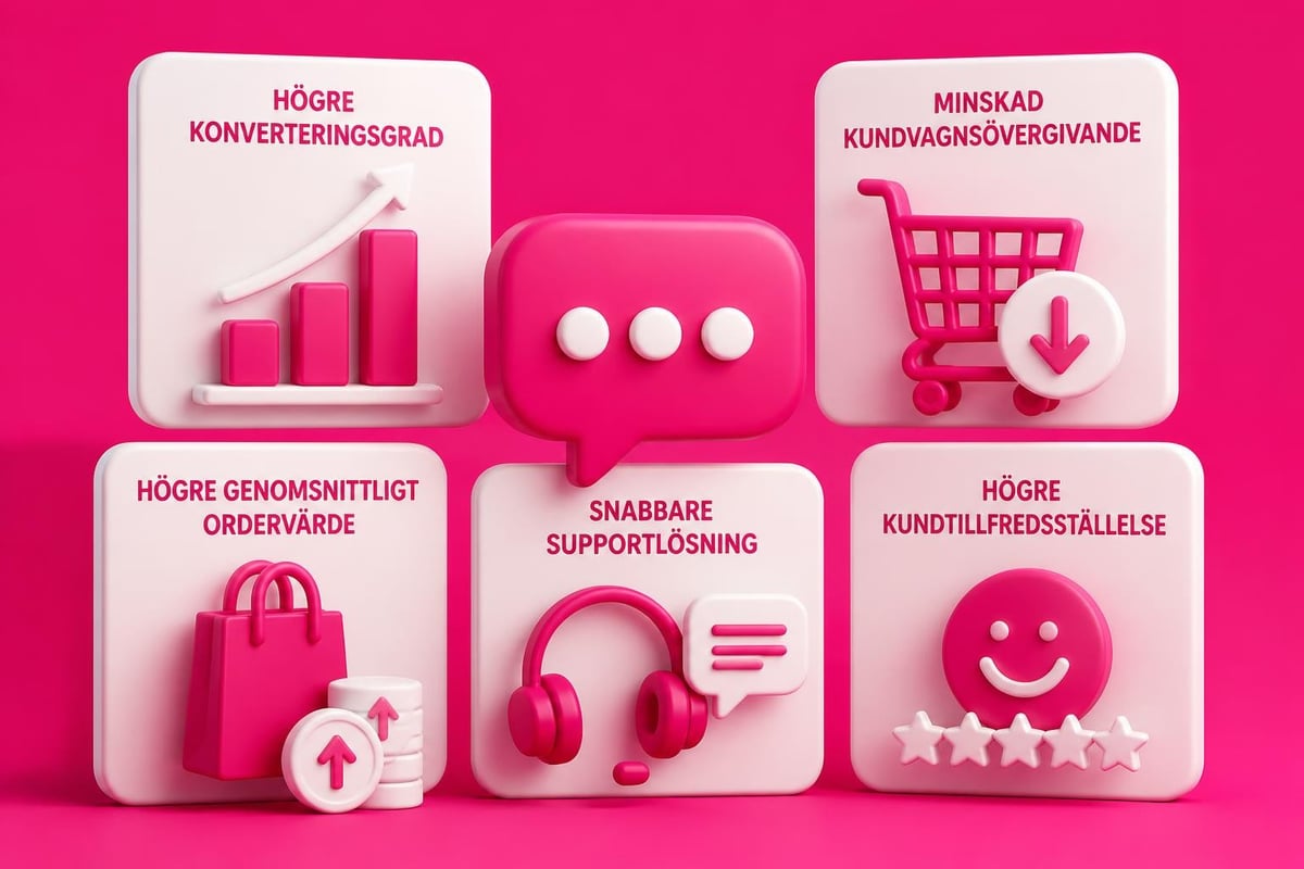 Shopify chat benefits visualization