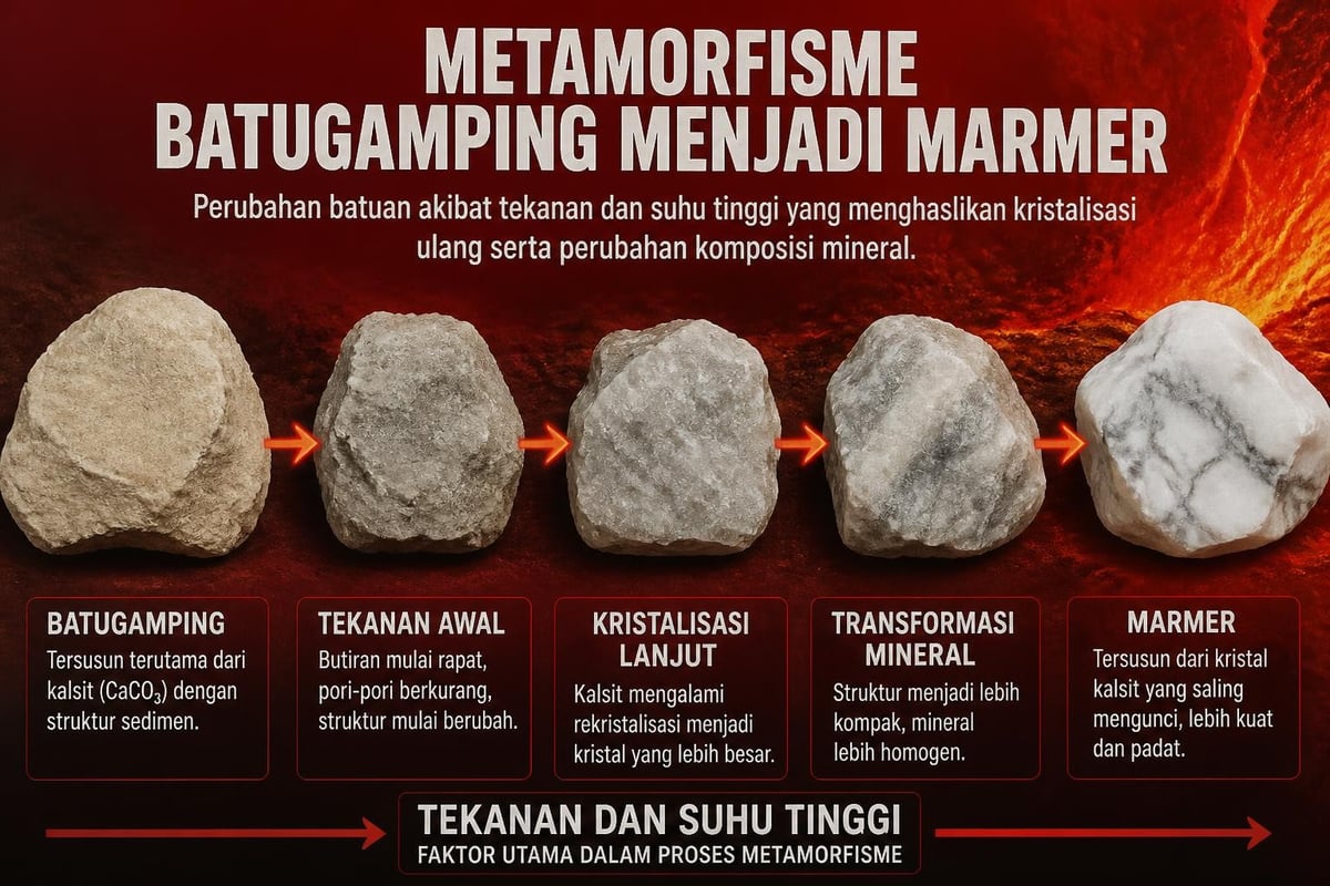 Marble geological formation process