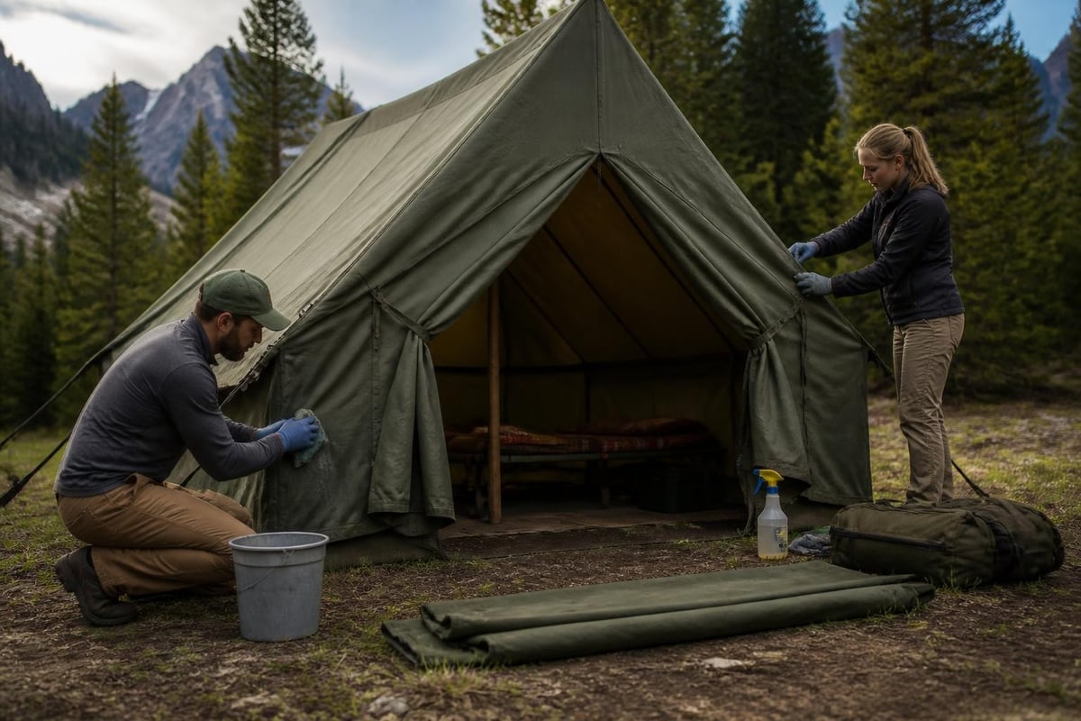 Tent maintenance workflow