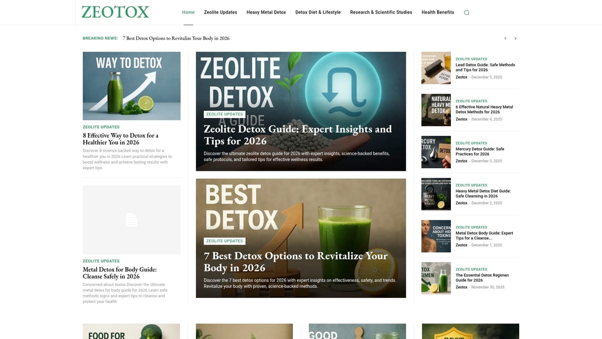 Clinoptilolite Detox Guide: Your Essential 2026 Handbook - Zeotox: Your Resource for Science-Backed Zeolite Detox