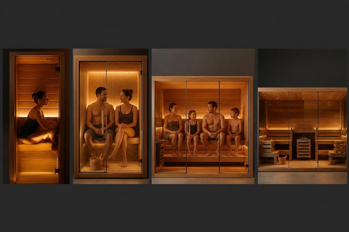 Family sauna sizing guide