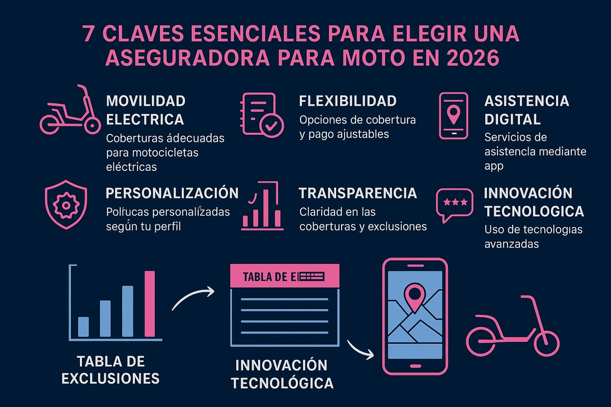 7 claves esenciales de aseguradora para moto en 2026