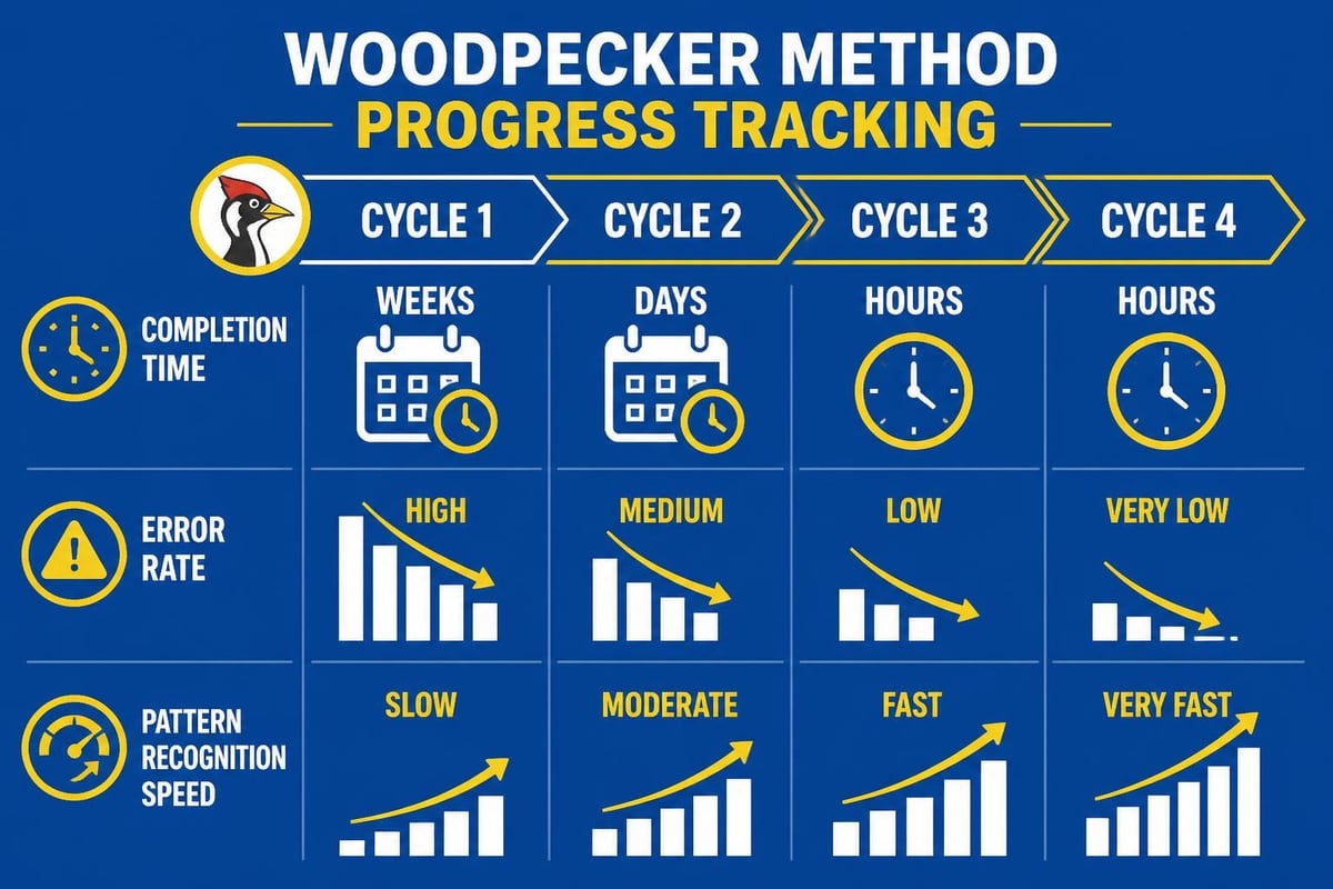 Progress tracking for woodpecker method