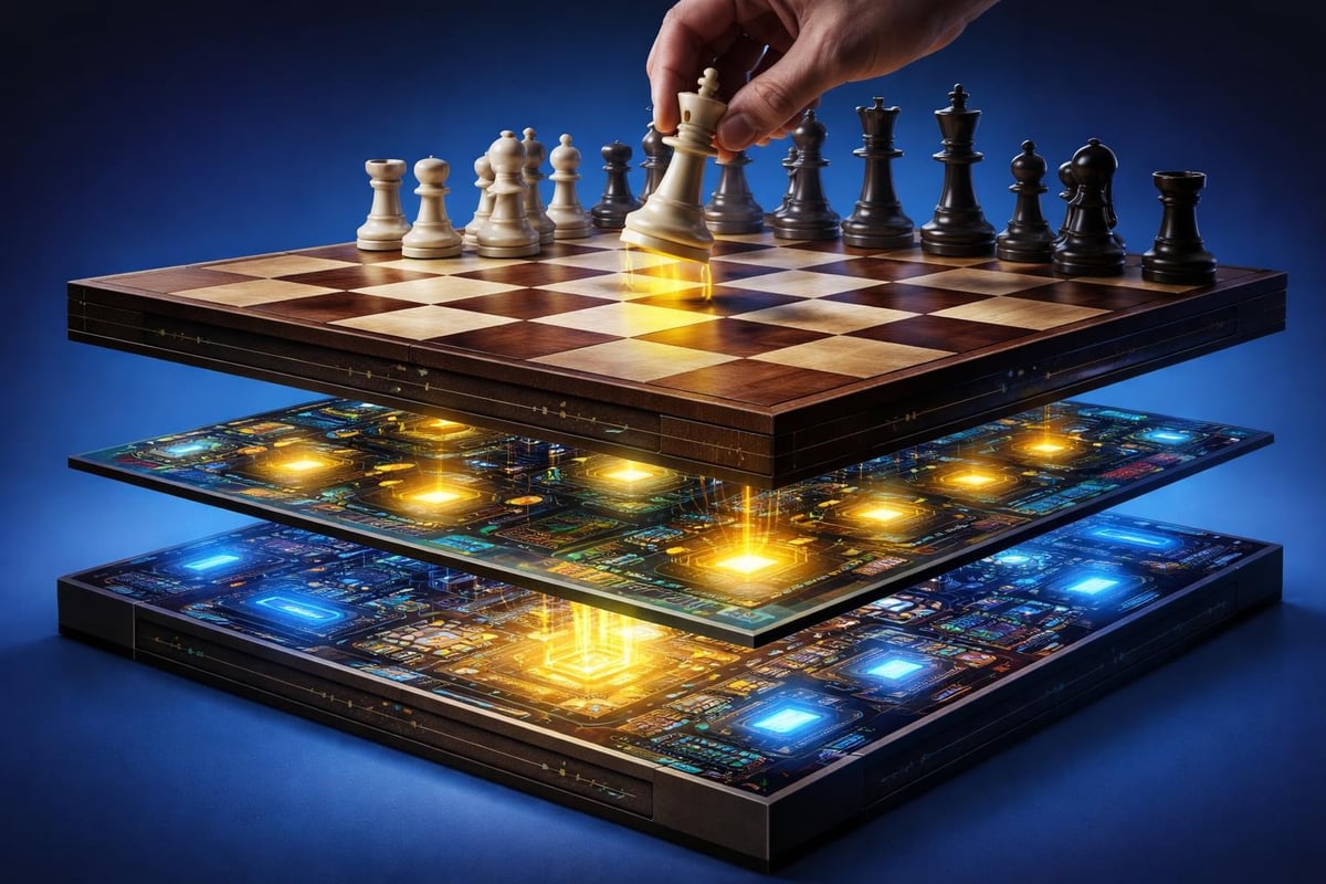 Electronic sensor technology detecting chess piece positions