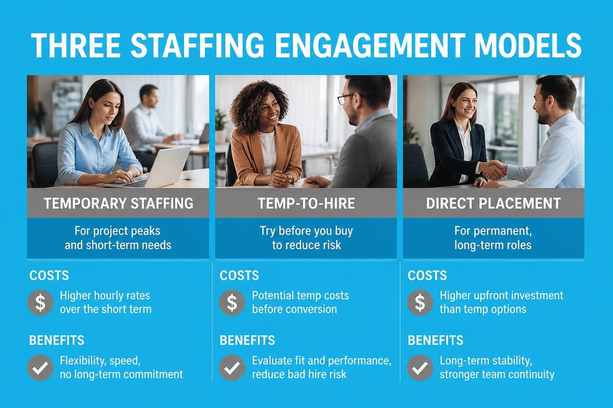 Staffing engagement models comparison