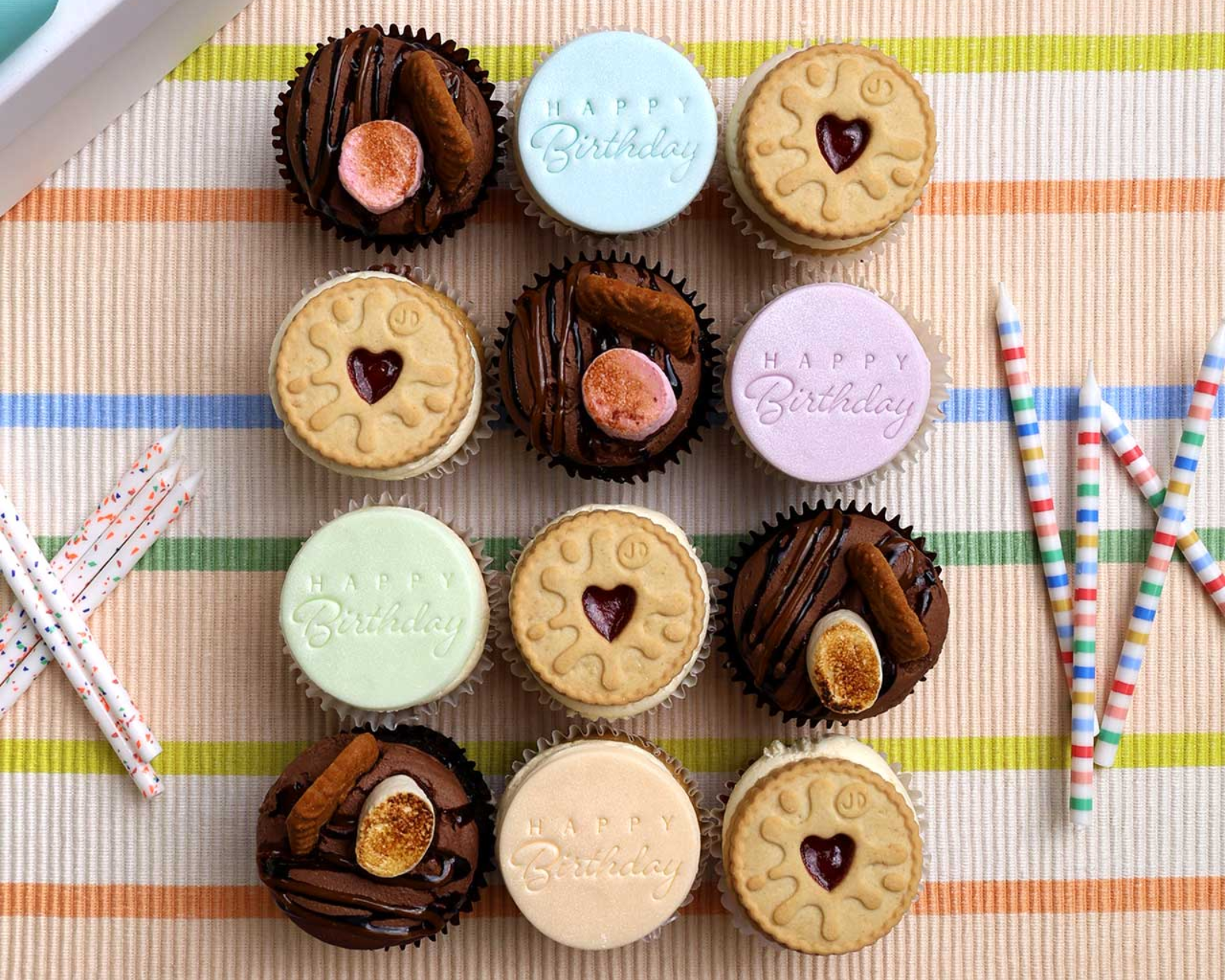 Vegan Birthday Cupcake Selection
