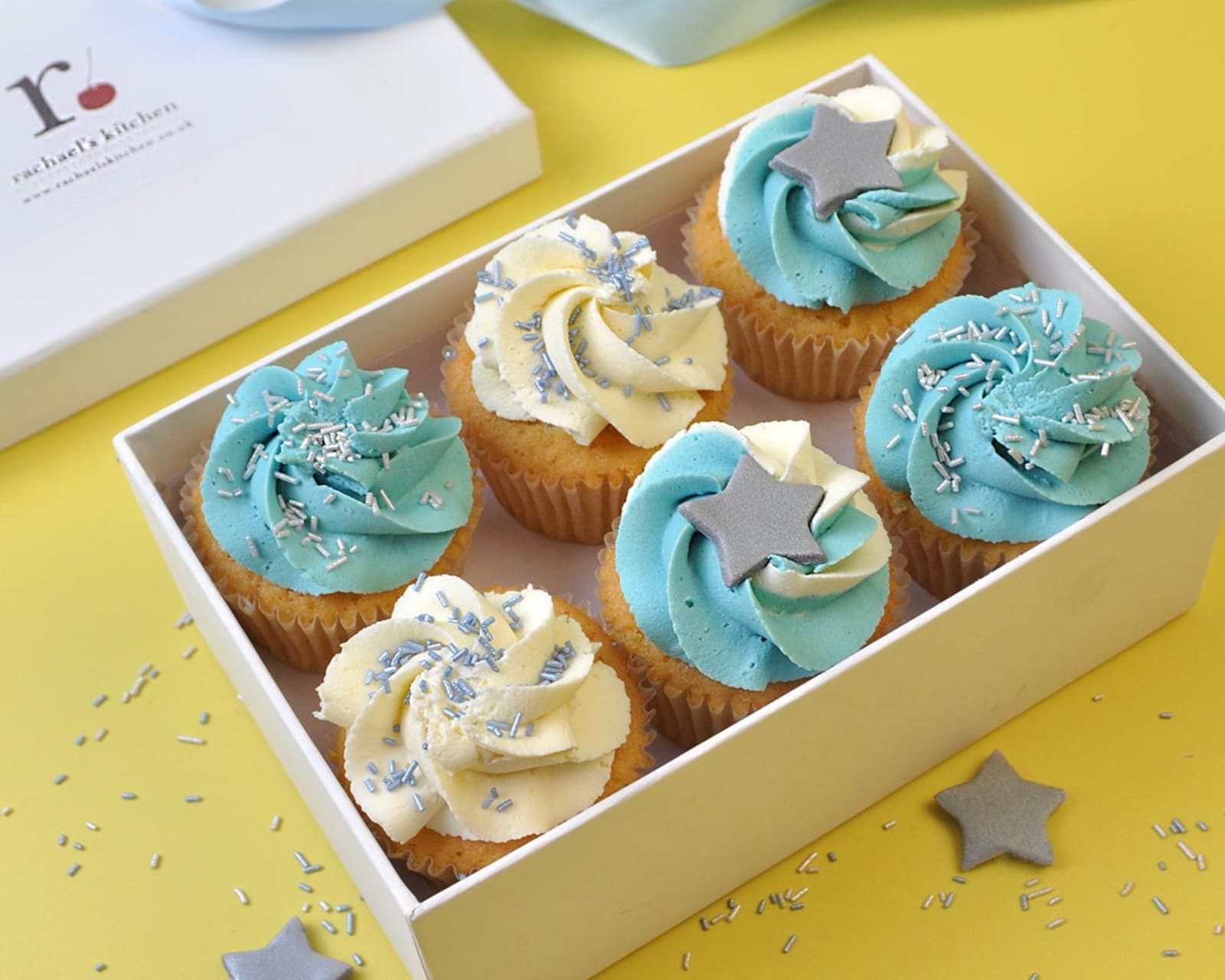 Blue Birthday Cupcake Selection