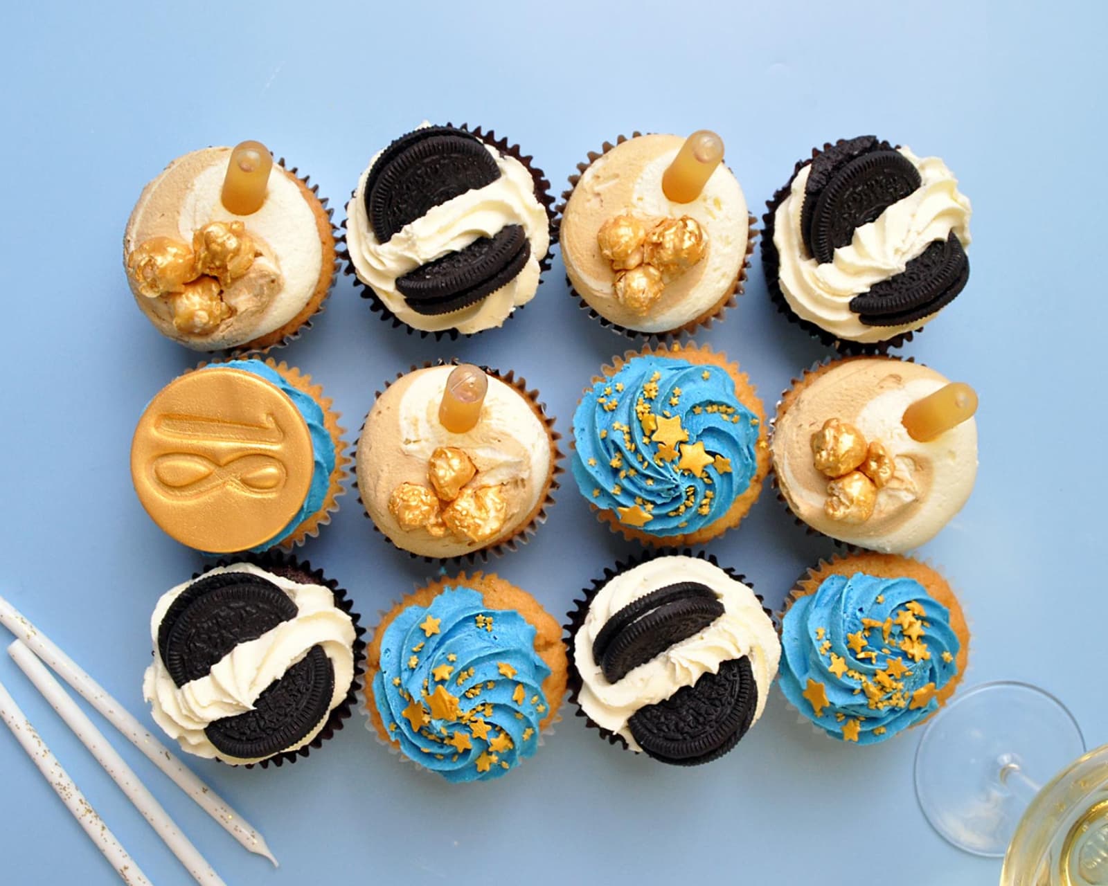 18th Birthday Cupcakes Blue