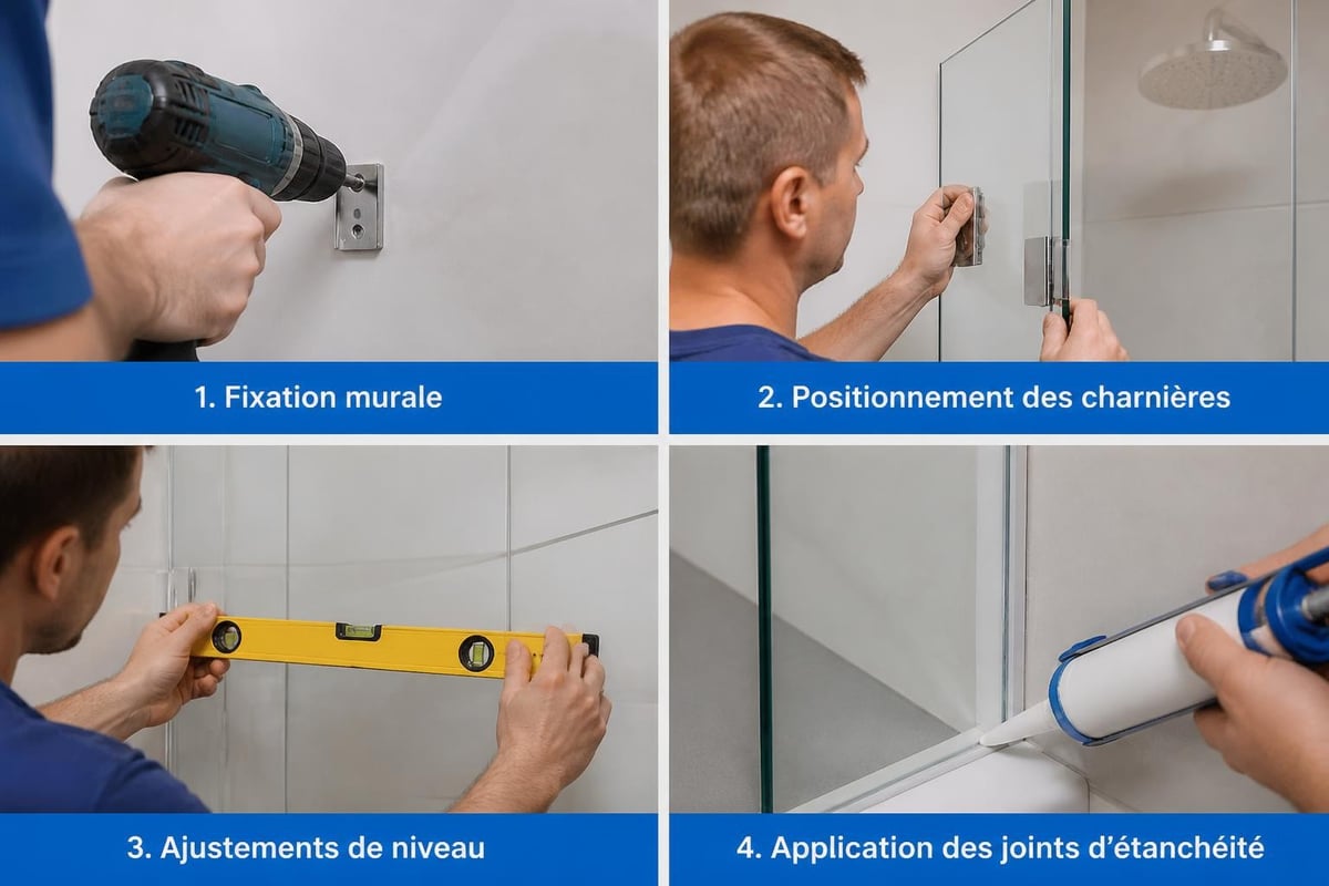 Installation paroi douche