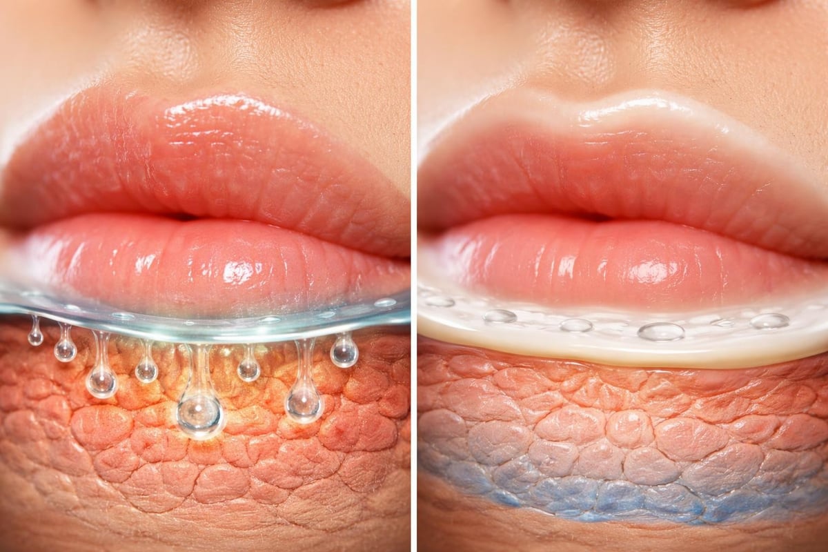 Lip mask hydration layers