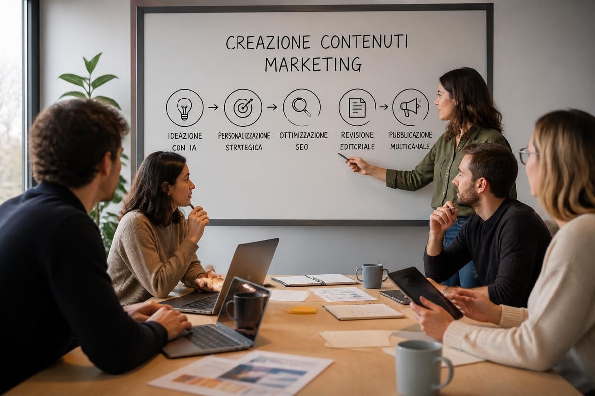 Workflow content marketing con AI