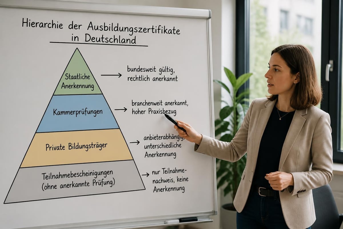 Ausbildungszertifikat Anerkennungsebenen