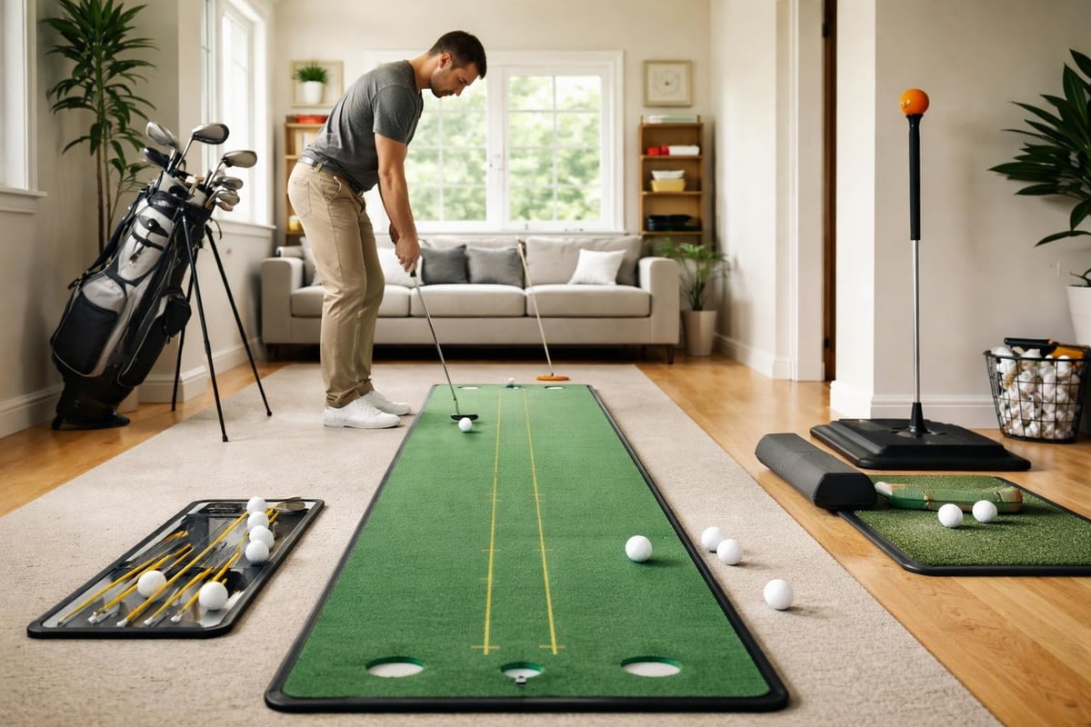Home golf practice setup