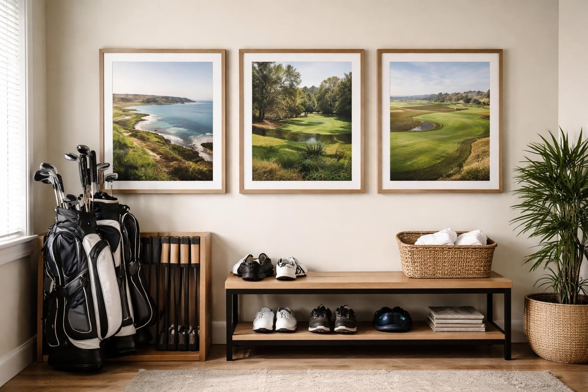 Golf memorabilia display