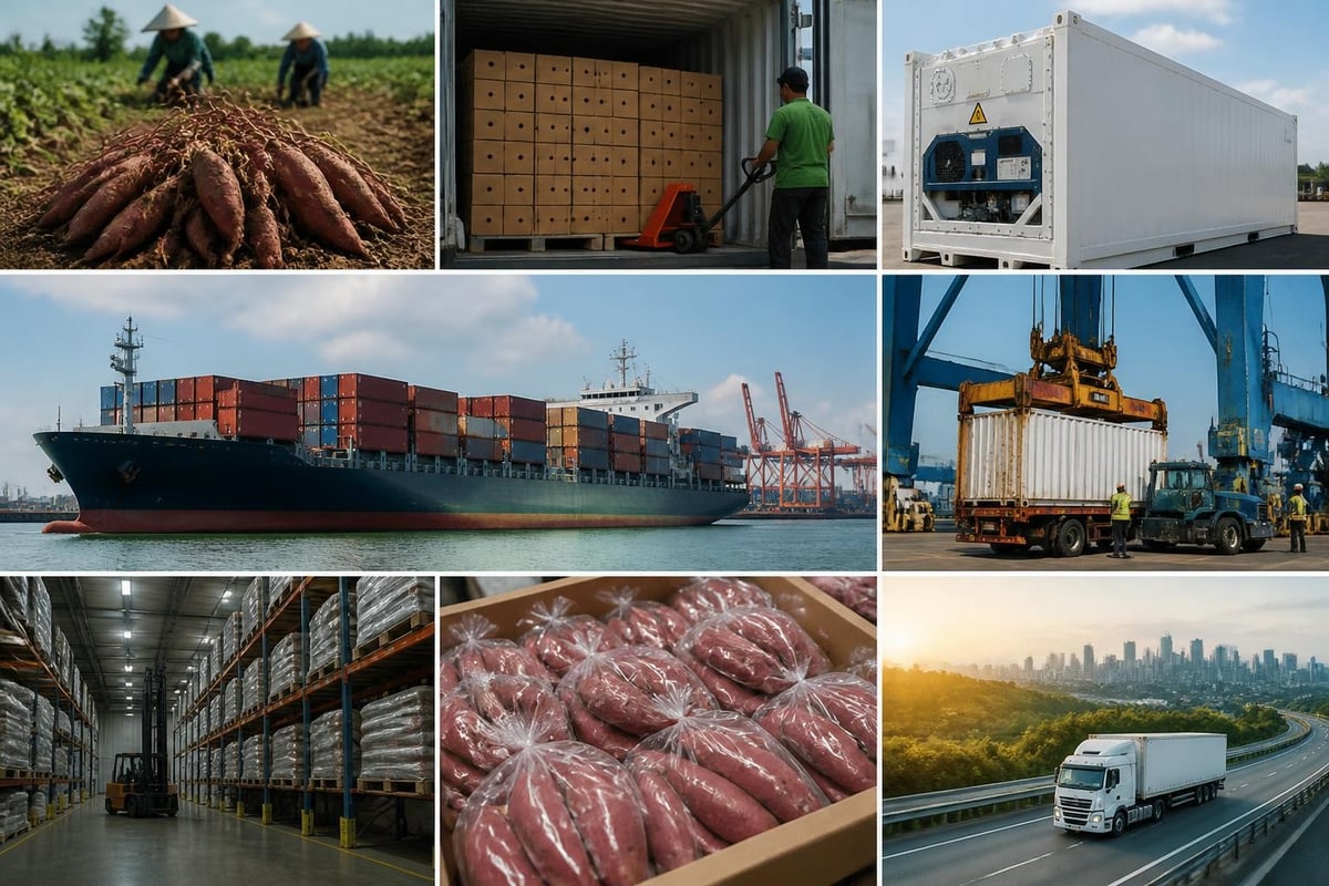 Global frozen sweet potato logistics