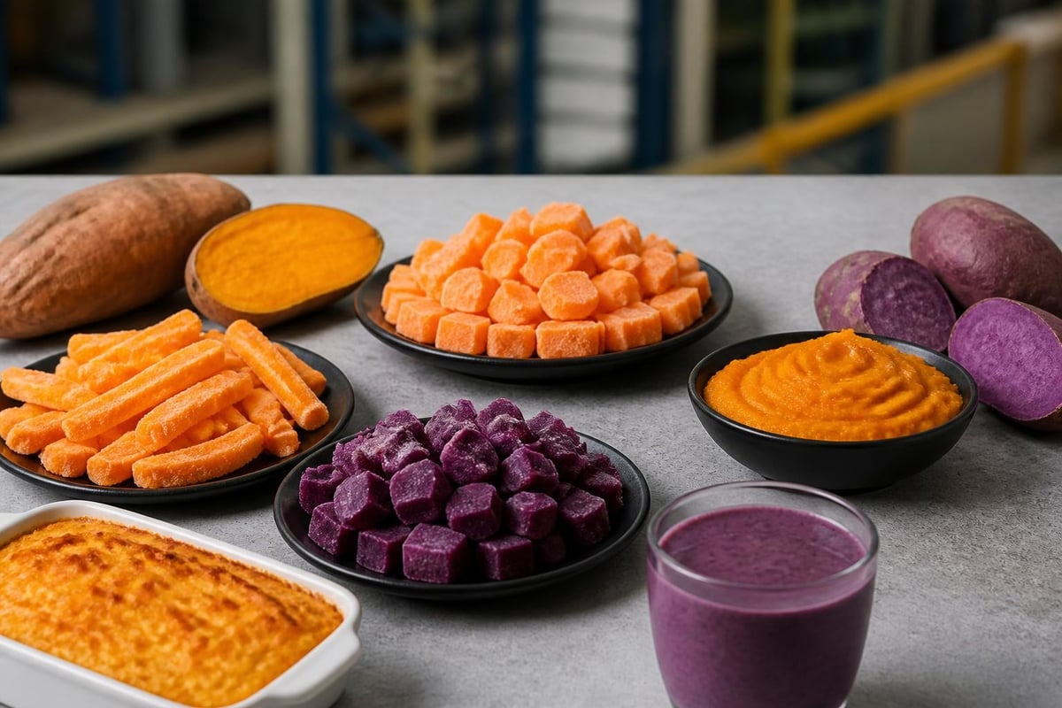 Frozen sweet potato product portfolio