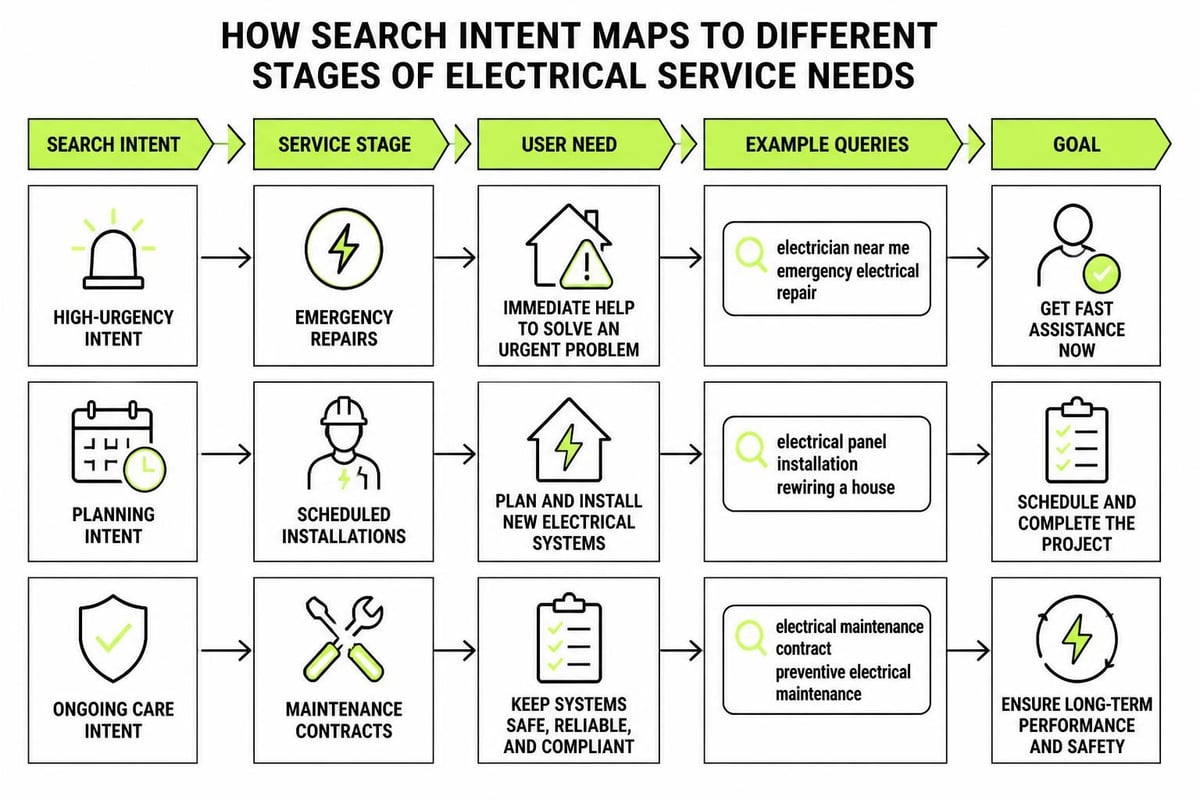 Local electrician search intent