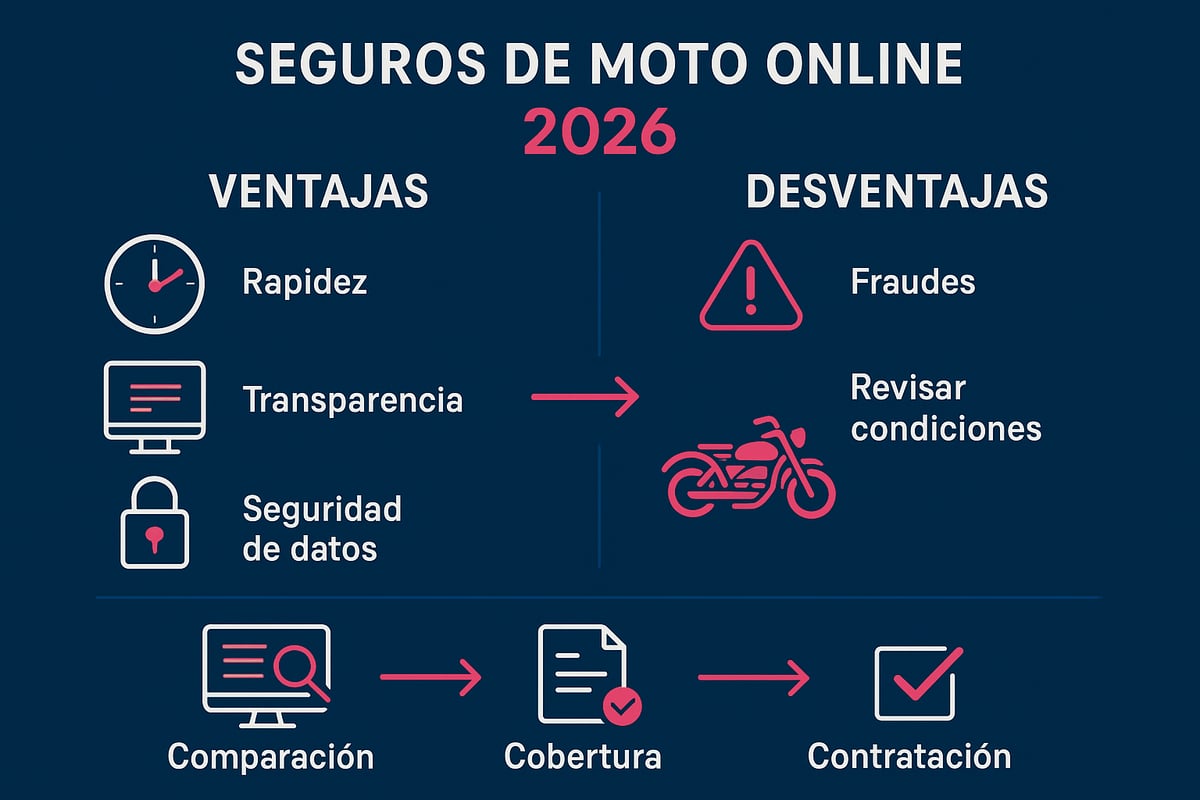 Ventajas y desventajas de contratar seguros de moto online