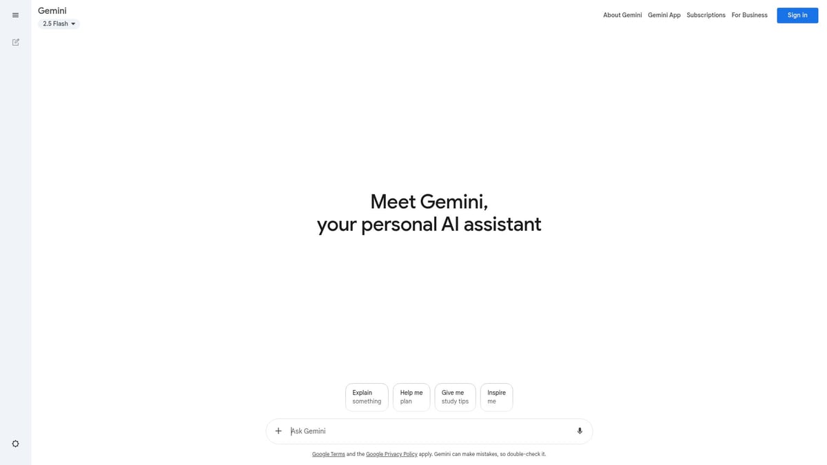 7 ChatGPT Alternative für 2025: Top KI-Optionen im Vergleich - Google Gemini