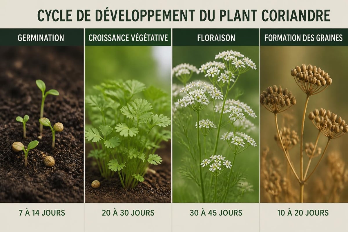 Cycle de croissance coriandre