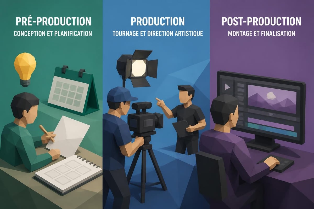 Phases de production vidéo