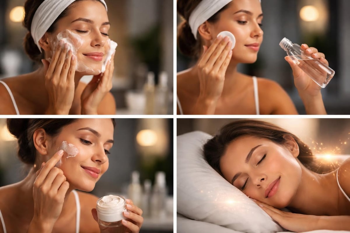 Night cream routine
