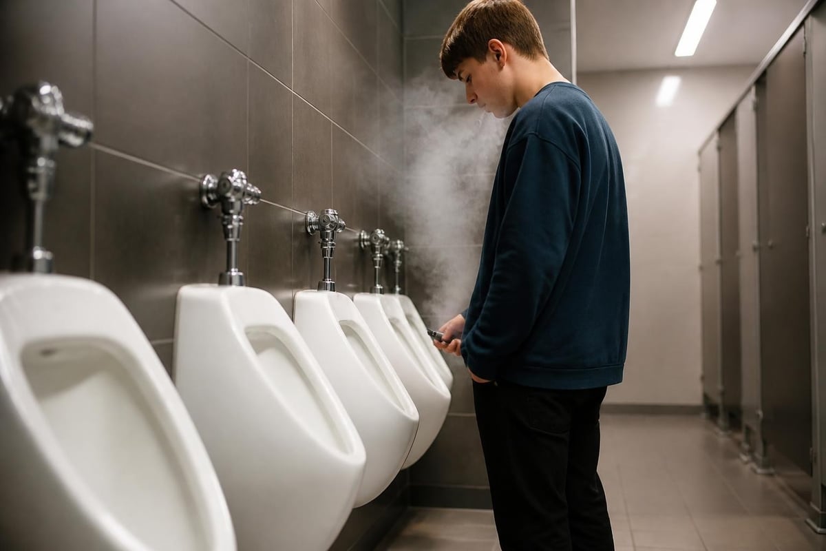 Toilet vaping prevention challenges