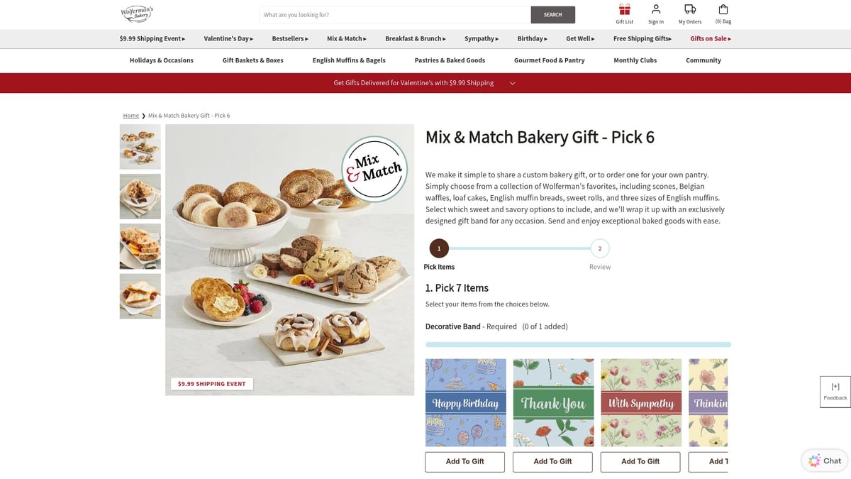 7 Thoughtful Get Well Soon Gift Baskets to Brighten 2026 - Mix & Match Bakery Gift – Pick 6 by Wolferman’s ($54.99)