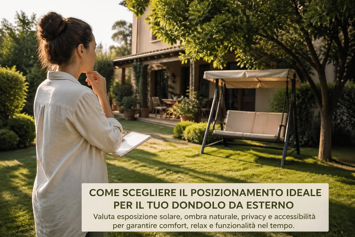 Posizionamento dondolo esterno